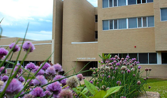 Modern empty trades campus workshop and training laboratory at Portage College