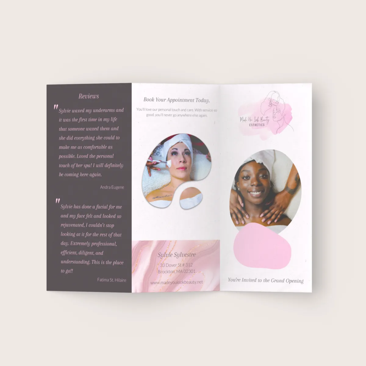 Brochure Design & Production for MadeYouLookBeauty | Eugene Marketing & Consulting