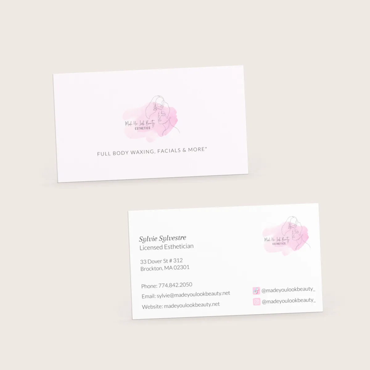 Business Cardsfor MadeYouLookBeauty | Eugene Marketing & Consulting