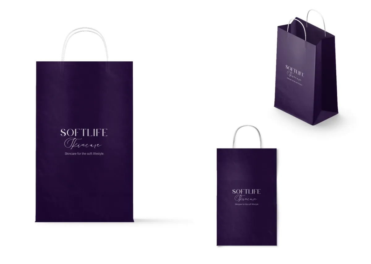Paper Bag Design for Soft Life Skincare