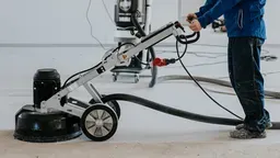 concrete polishing with professional machinery