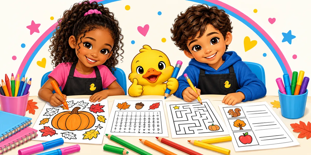 Mini pack of multi-page coloring sheets illustration preview