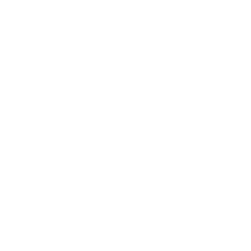 White outline of a Firefighter with a helmet on, small flame outline in lower right corner