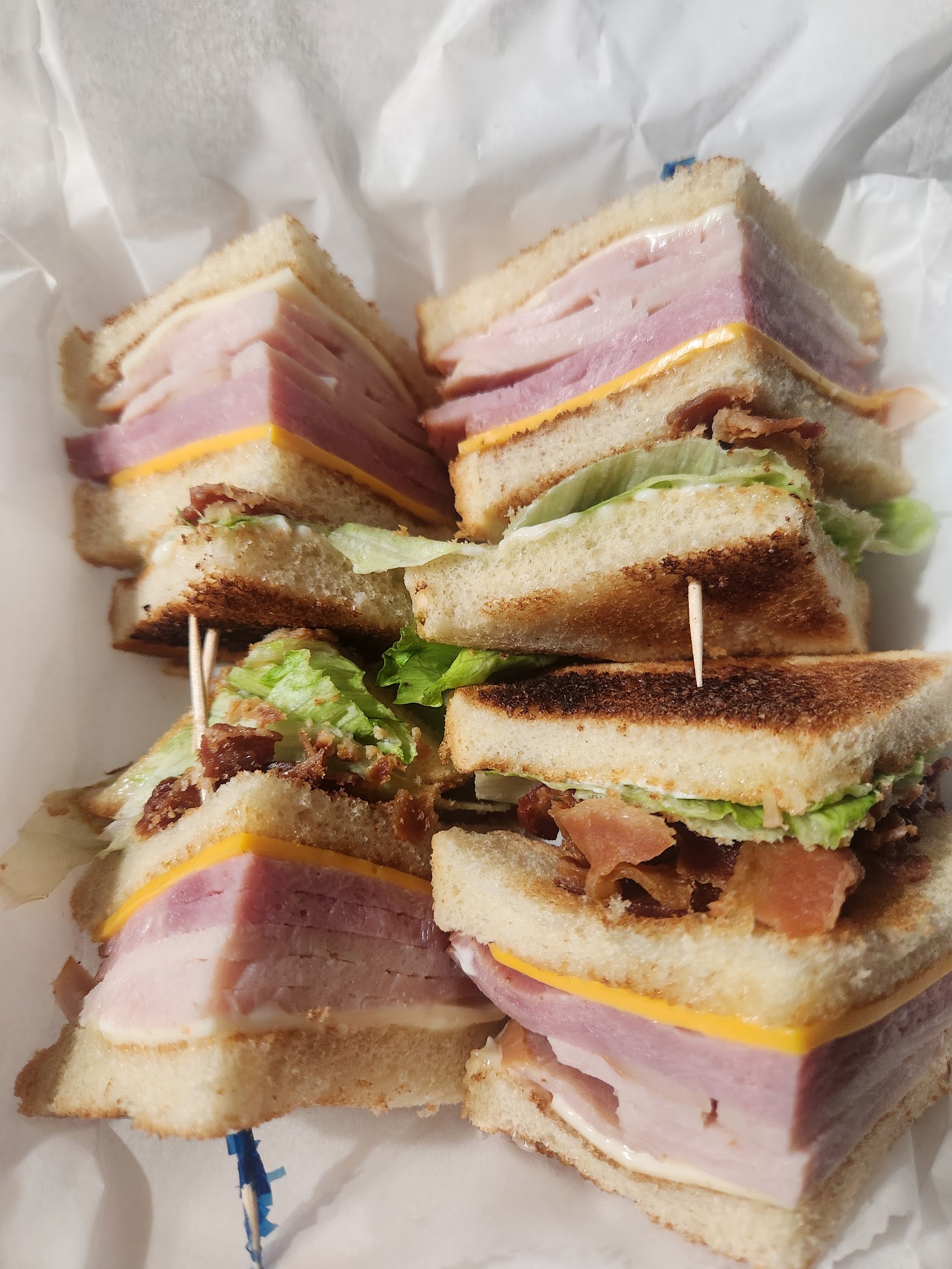 Quartered club sandwich at MiMi’s Place