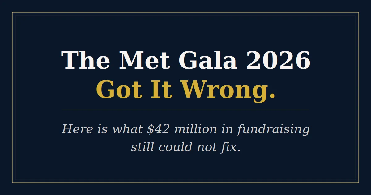 The Met Gala 2026 — "Costume Art" Event Audit