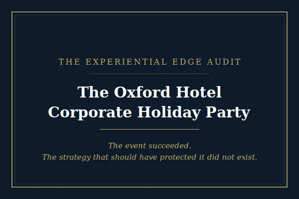 The Oxford Hotel Holiday Party — Event Audit