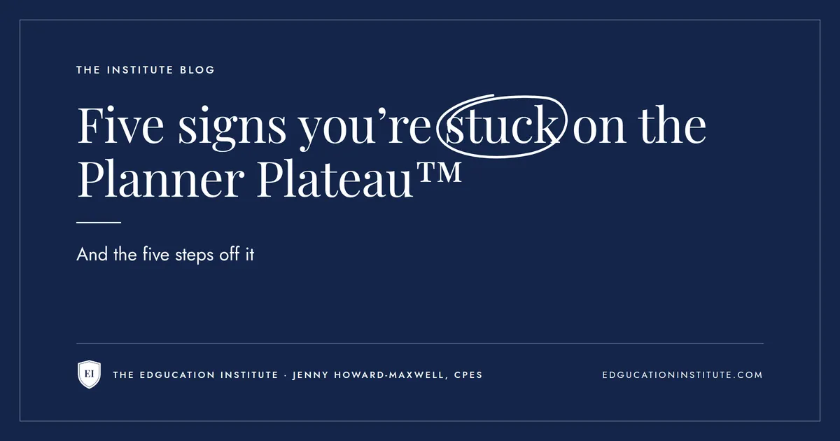 Five Signs You’re Stuck on the Planner Plateau™ (and the Five Steps Off It)