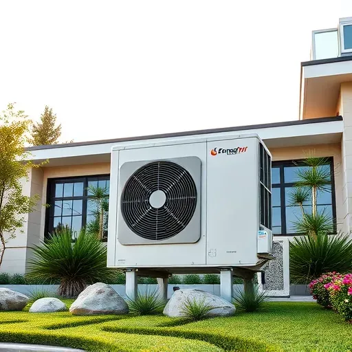 Completed HVAC system outside a modern home in River Oaks TX, featuring sleek design and lush landscaping.