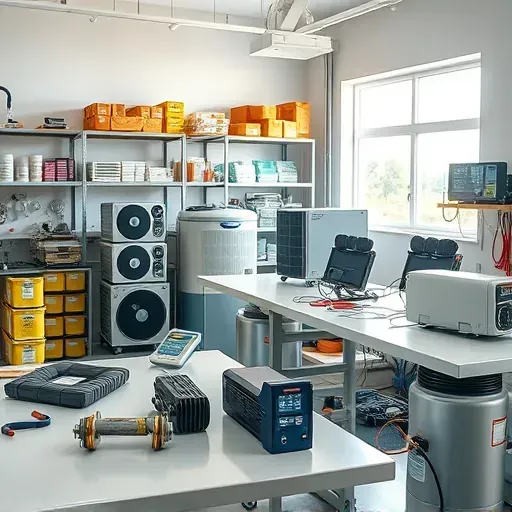 Organized Hickory Creek, TX HVAC repair workshop with tools, parts, diagnostic equipment, and bright, clean workspace.