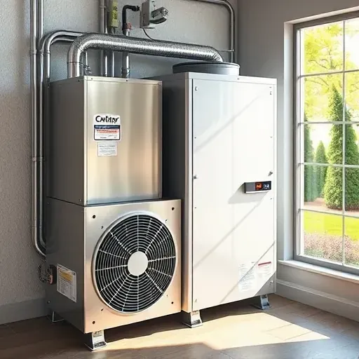 Completed HVAC installation in White Settlement TX, showcasing sleek design, clear labels, and organized setup in a clean space.