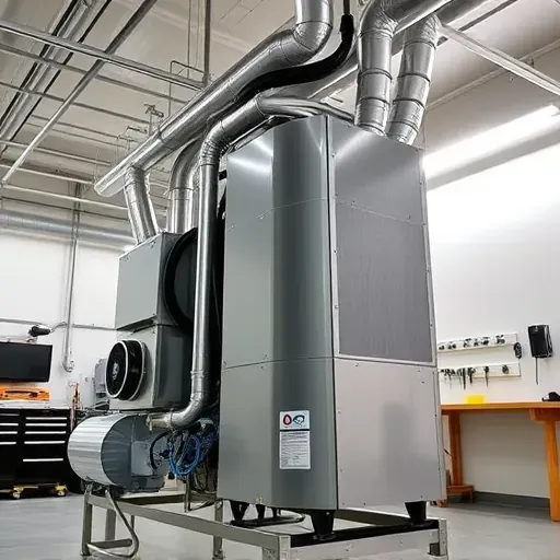 Completed HVAC system installation in White Settlement TX showcasing sleek metal finishes and organized ductwork.