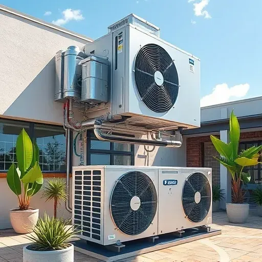 Completed air conditioning repair in Fort Worth TX with modern HVAC unit, clean ductwork, and Texas native plants.