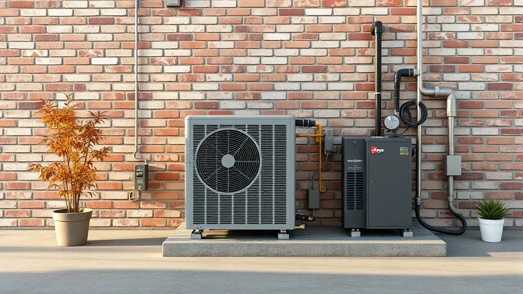 HVAC service technician working on air conditioning unit in Northlake, TX.