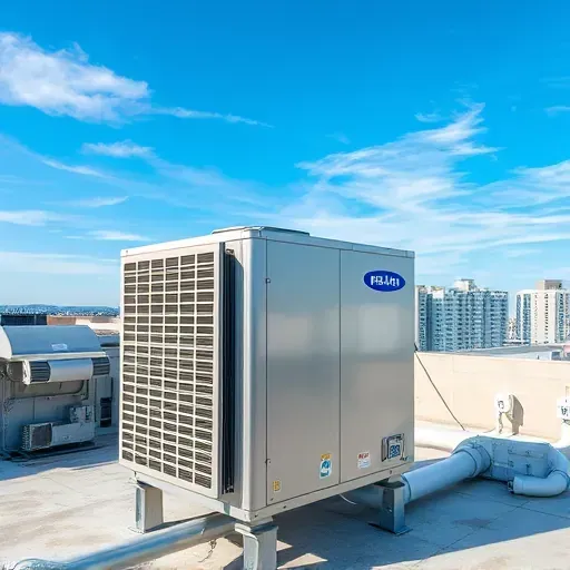 Modern rooftop HVAC system on a clean commercial building in River Oaks, TX, with ductwork and electrical panels visible.