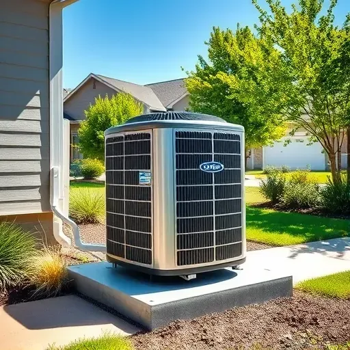 Freshly repaired air conditioning unit outside a modern home in White Settlement TX with clean wiring and lush landscape.