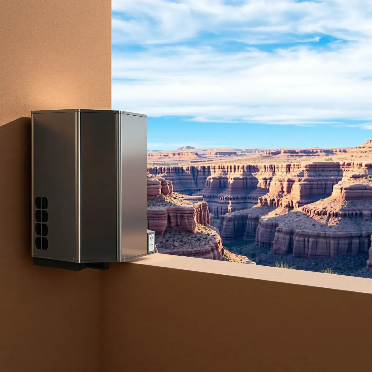 Detailed view of a modern HVAC system installation at Horseshoe Bend, TX, showcasing professional equipment and setup.