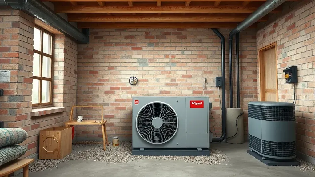 HVAC service technician working on a system in Corinth, TX.