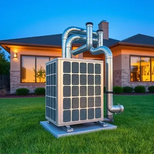 Completed HVAC system at a modern home in North Richland Hills TX, showcasing sleek design and manicured landscaping.