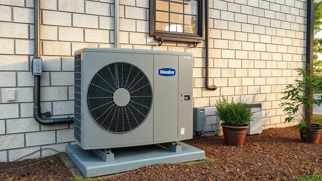 HVAC service technician performing maintenance in Shady Shores, TX.