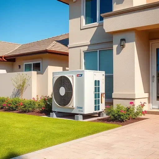 Completed HVAC installation in Western Lake TX, showcasing a modern air conditioning unit by a stylish home and lawn.