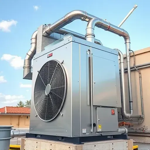 Completed HVAC system installation in Fort Worth TX showcasing modern design and efficient layout without people.