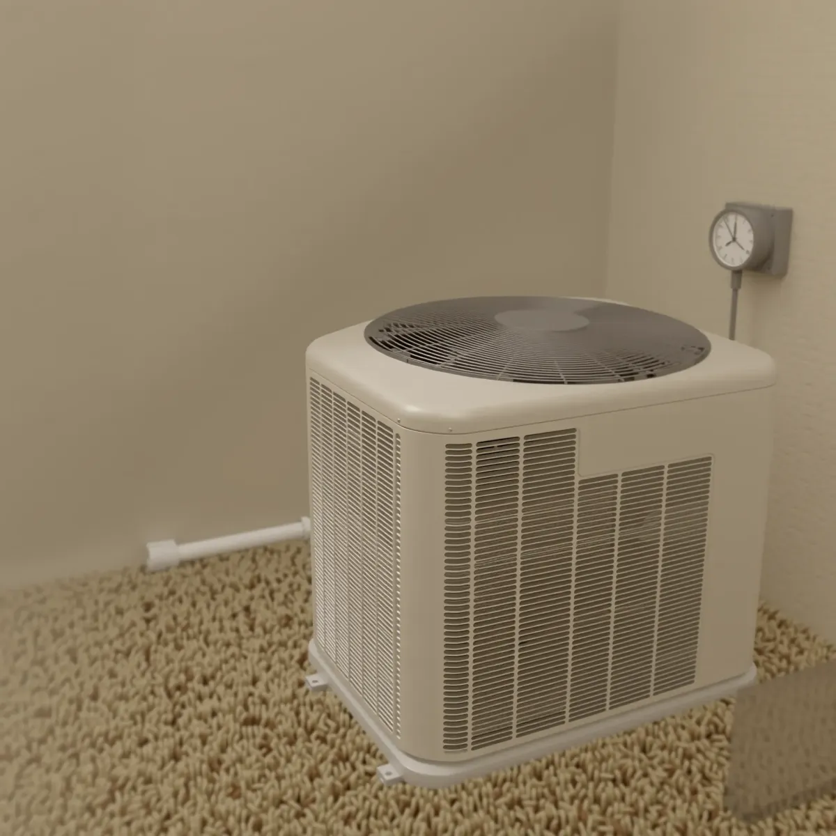 Detailed view of a modern HVAC system in Westworth Village, TX showcasing heating and cooling units in a residential setting.