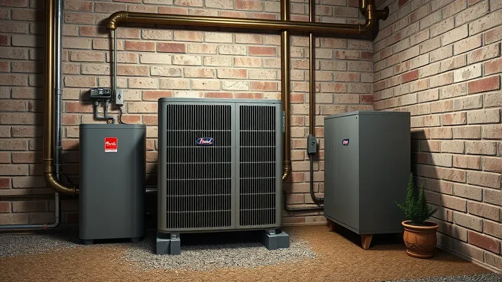 HVAC services in Crowley TX with technicians working on air conditioning unit.