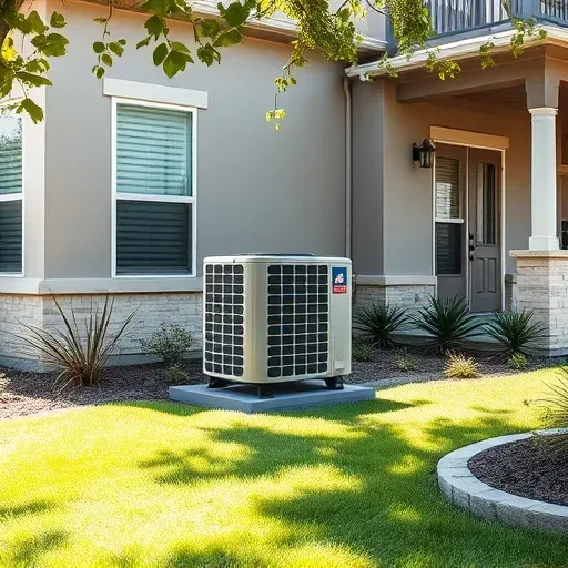 Completed HVAC installation in a modern Saginaw TX home surrounded by native plants and a well-kept lawn.