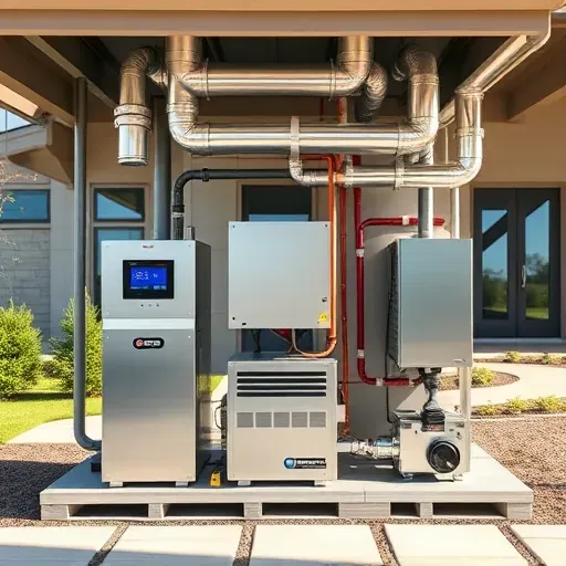Perfectly installed HVAC system in a modern Forest Hill home with sleek metallic components and advanced thermostats.