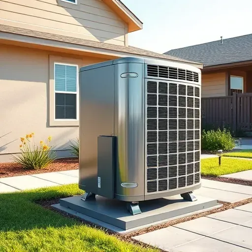 Finished air conditioning repair outside a modern home in Rendon, TX, showcasing clean equipment, neat tools, and a tranquil neighborhood.