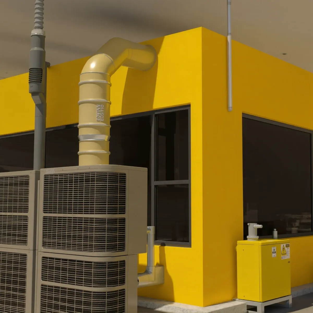 High-quality image of a commercial HVAC system installed on a building in Lake Worth, TX.