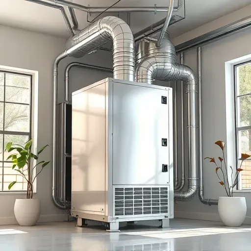 Modern HVAC installation in Westworth Village TX with sleek design, efficient ductwork, and bright airy space.