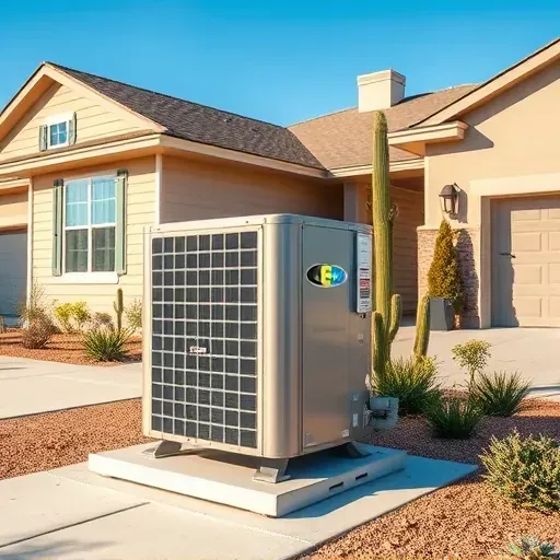 Modern outdoor HVAC system installed in Northlake, TX with sleek metallic finishes, landscaped yard, and contemporary home.