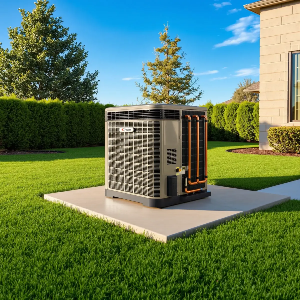 Exterior of a modern commercial building in Aledo, TX, showing a new HVAC system on a clean rooftop with Texas sky backdrop.