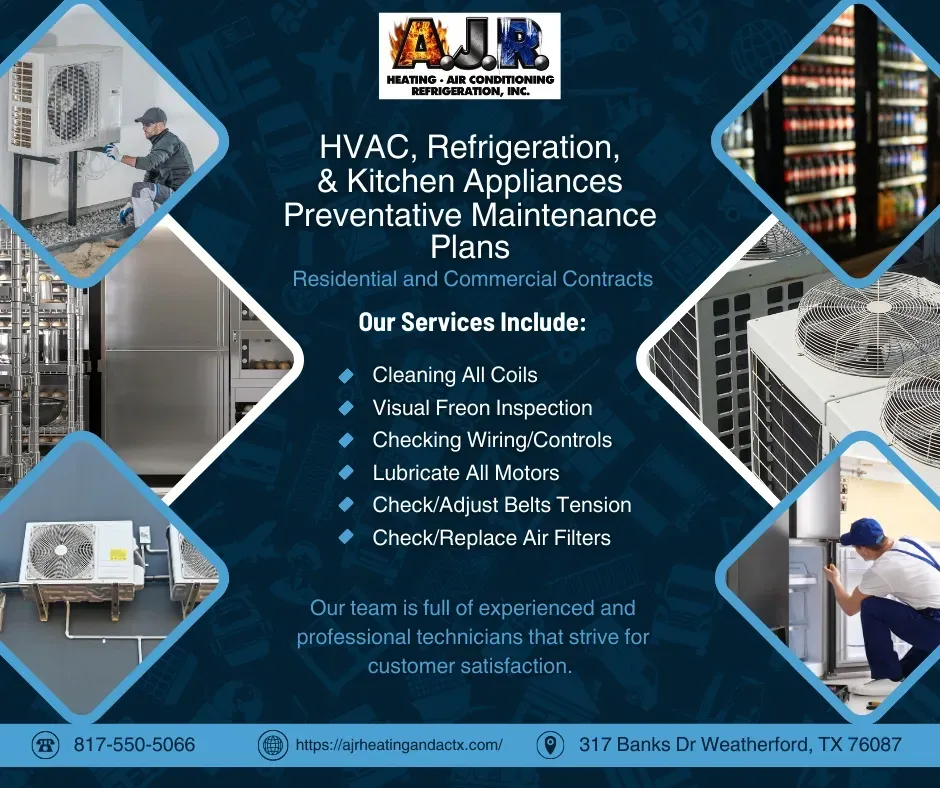 Infographic illustrating a five-step project timeline for commercial refrigeration installation in Weatherford TX.