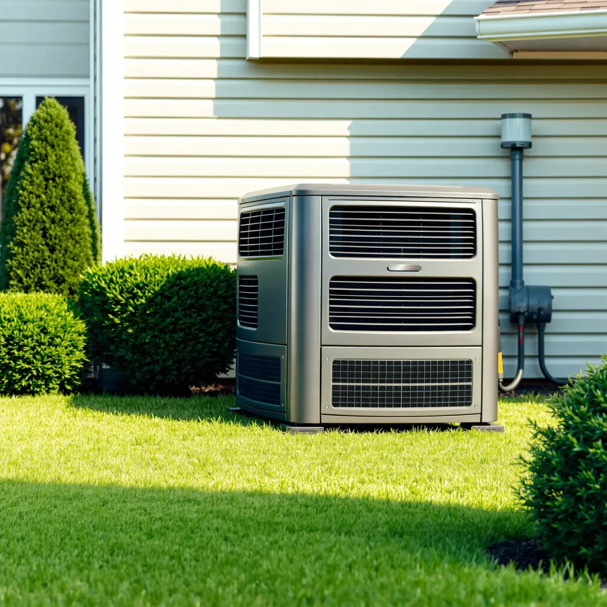 Modern air conditioning repair workspace with organized tools, diagnostic devices, and branded signage in a bright, professional setting.