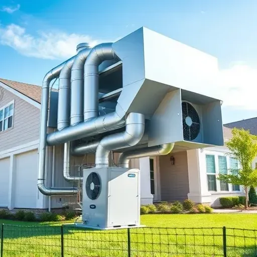 Modern HVAC installation in Lake Worth TX featuring sleek ductwork and vents in a well-kept residential setting.