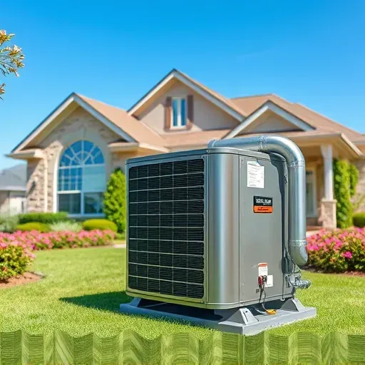 Modern HVAC installation in Aledo TX showcases sleek air conditioning unit in charming suburban setting with lush lawn.