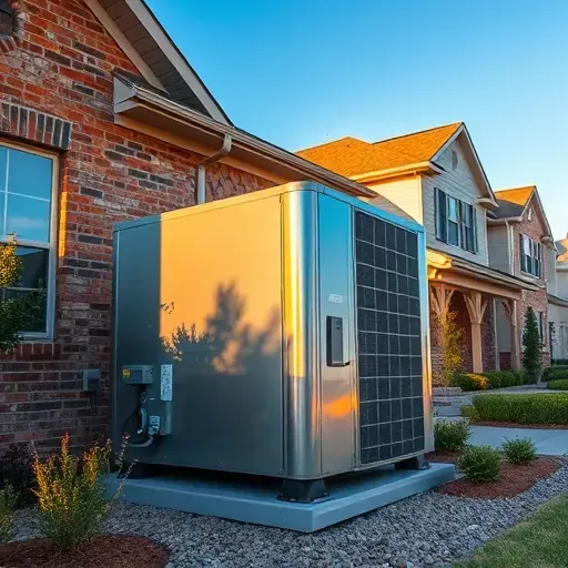 Completed HVAC system in Richland Hills TX with modern design, elegant surroundings, and professional landscaping.