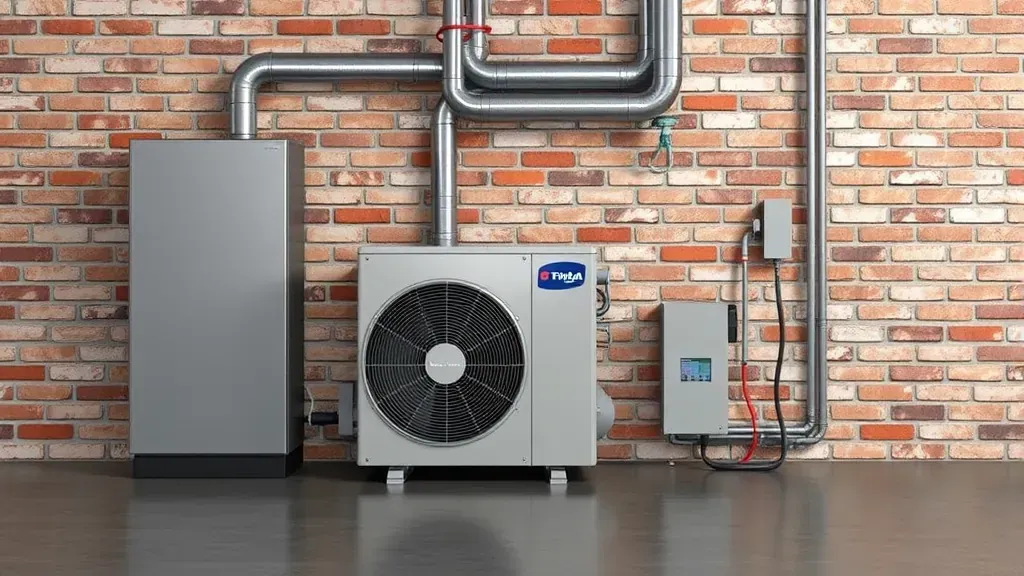 HVAC service technician working on an air conditioning unit in Sanger, TX.