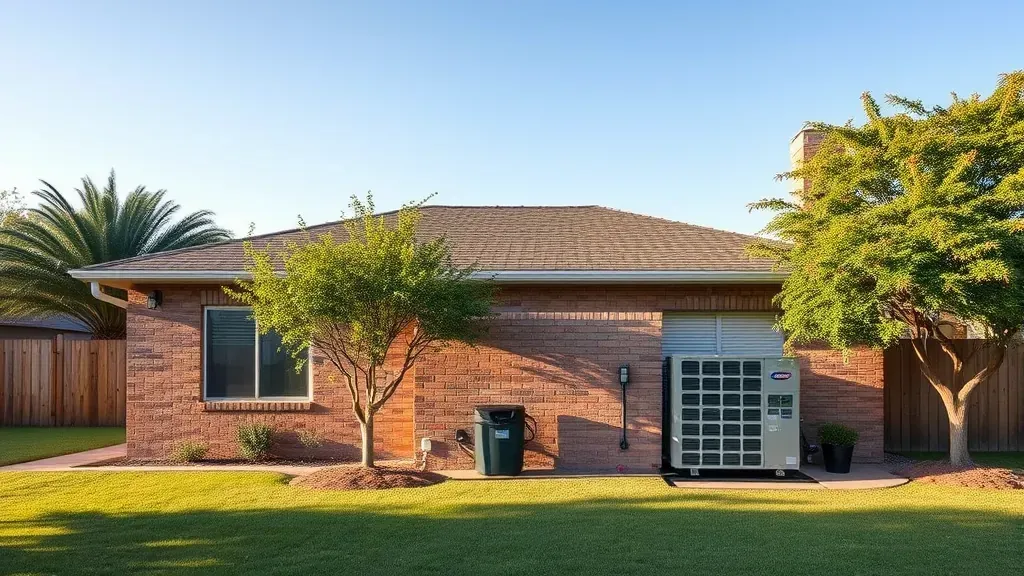 HVAC services being performed on a home in Annetta, TX.
