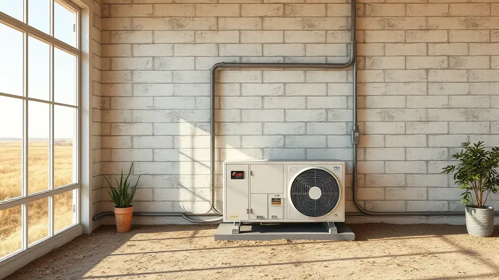 HVAC service technician working on a unit in Rendon, TX.