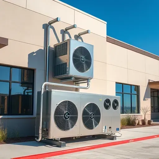 Modern HVAC system installed on a commercial building in Westworth Village, TX, with sleek metallic units and clean surroundings.