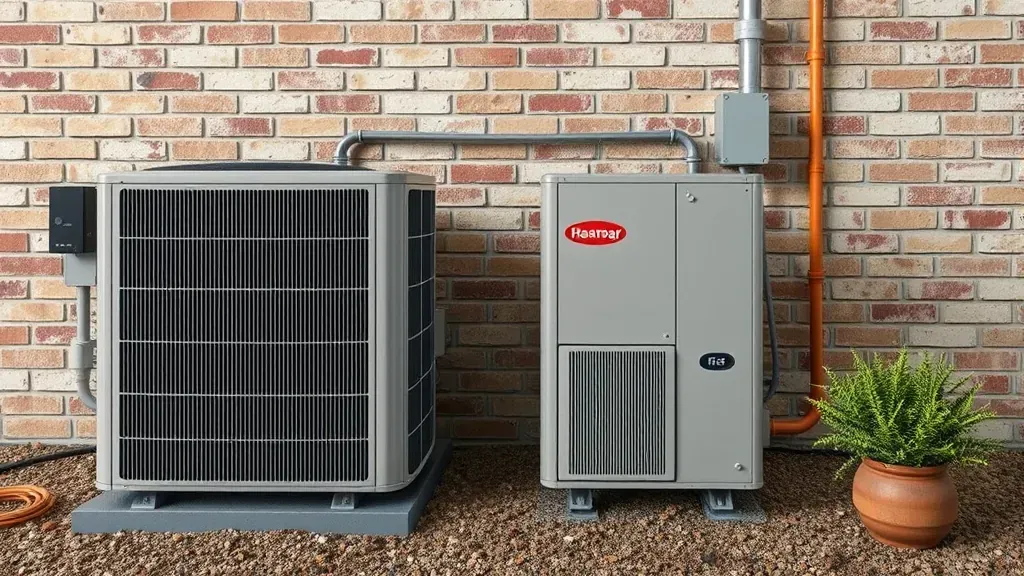 HVAC technician working on a system in Haslet, TX.