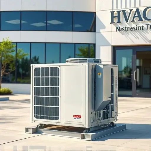 Outside a modern White Settlement, TX building, a sleek, well-maintained HVAC unit blends durability with professional surroundings.
