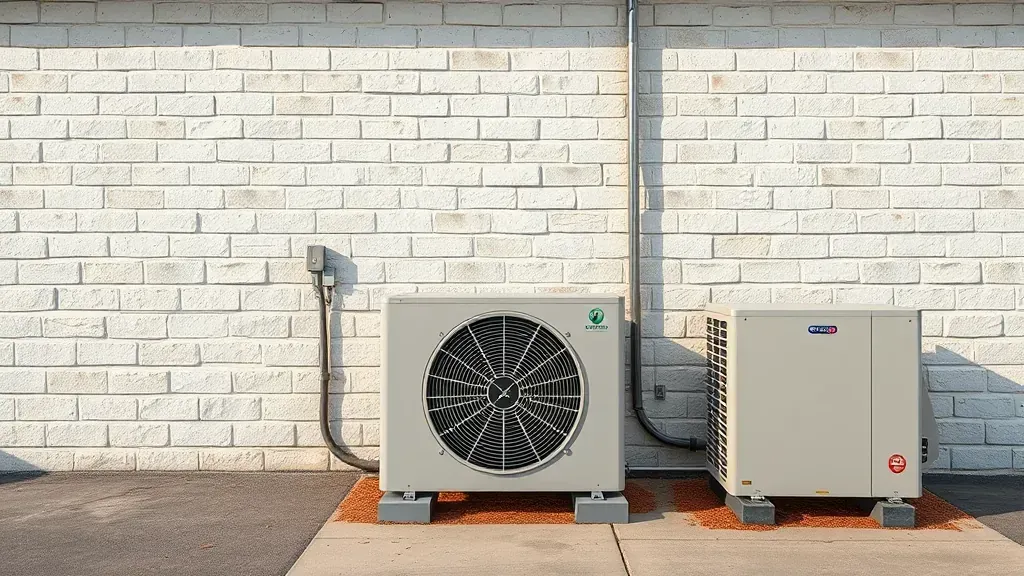 Heat Pumps projects showing installation process in Fort Worth, TX with technicians working on outdoor units