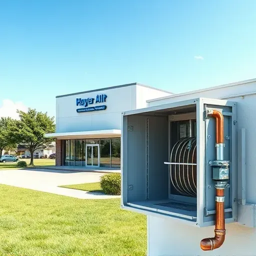 Clean, professional air conditioning repair service in Hudson Oaks, TX with modern building, clear signage, and landscaped storefront.