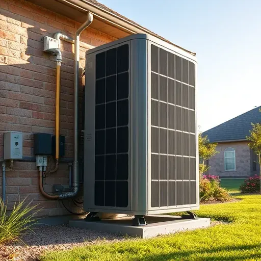 Modern HVAC installation in Haslet TX with sleek outdoor unit, landscaped yard, showcasing quality and craftsmanship