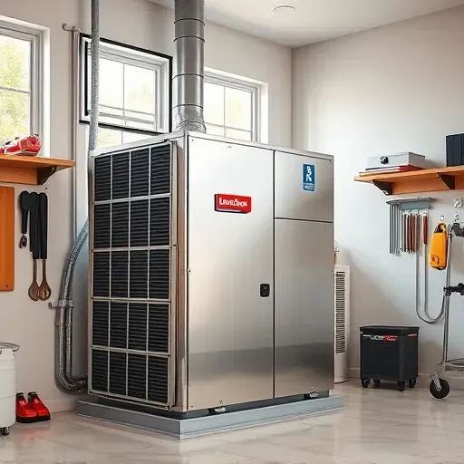 Modern residential HVAC system in a clean, organized utility room with natural light in Benbrook, TX.