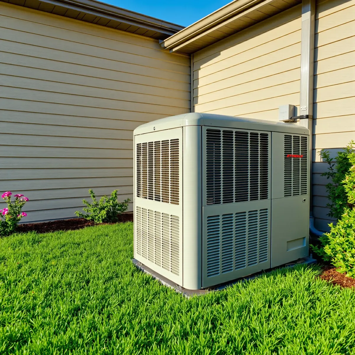 Outdoor HVAC repair scene in Westworth Village, TX with an open AC unit, tools, diagnostic equipment, and Texas-style home.